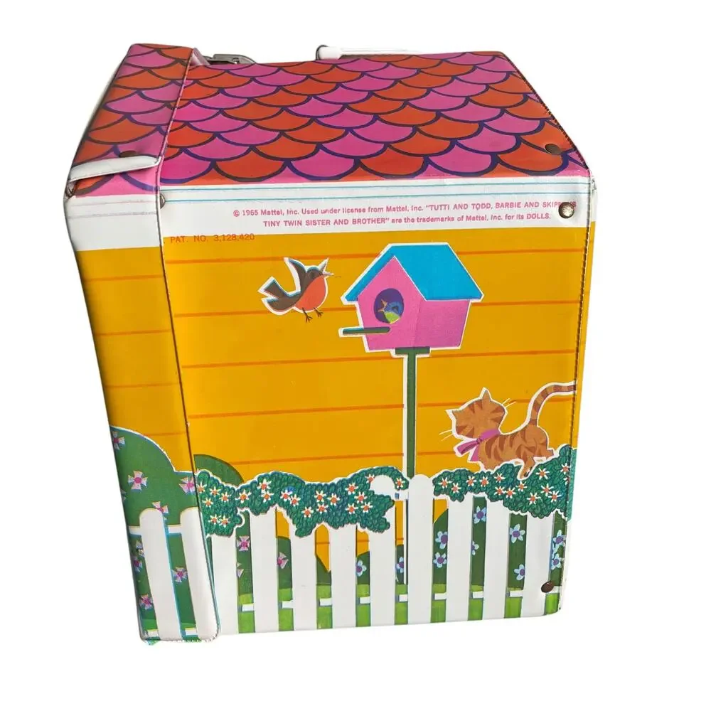 Tutti & Todd Doll Play House Vintage 1960's Carrying Case Barbie Little Sis READ